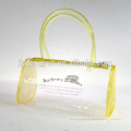 Yellow PVC Wash/Toiletry Bag with Plastic Tube Handle